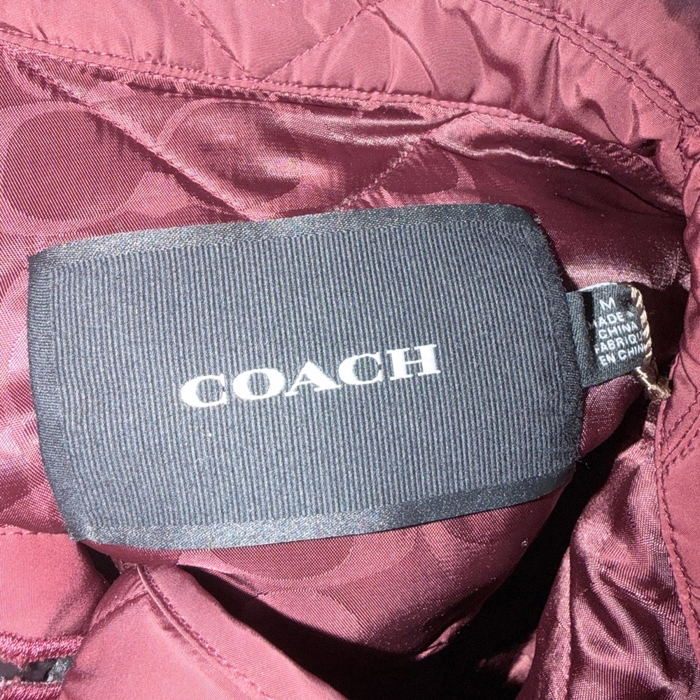 Quilted Burgundy Coach Jacket - Picture 10 of 11